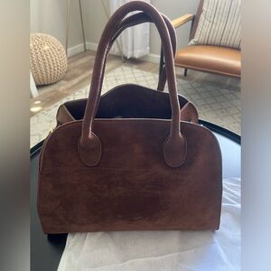 Oputemon Suede Tote Bag, Women’s Bag | Brown Suede Material